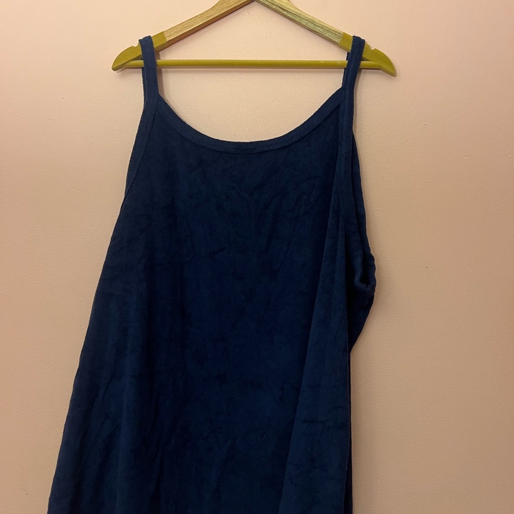 Ava & Viv 4X Navy Terrycloth Tank Top - Picture 3 of 4